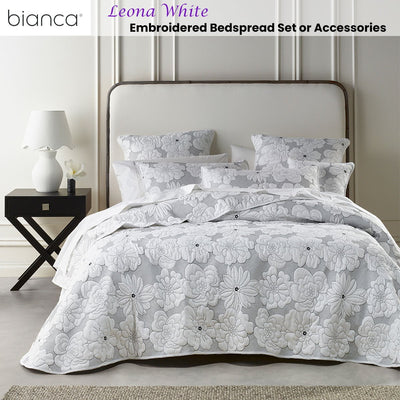 Bianca Leona White 4 Pcs Bedspread Set Super King