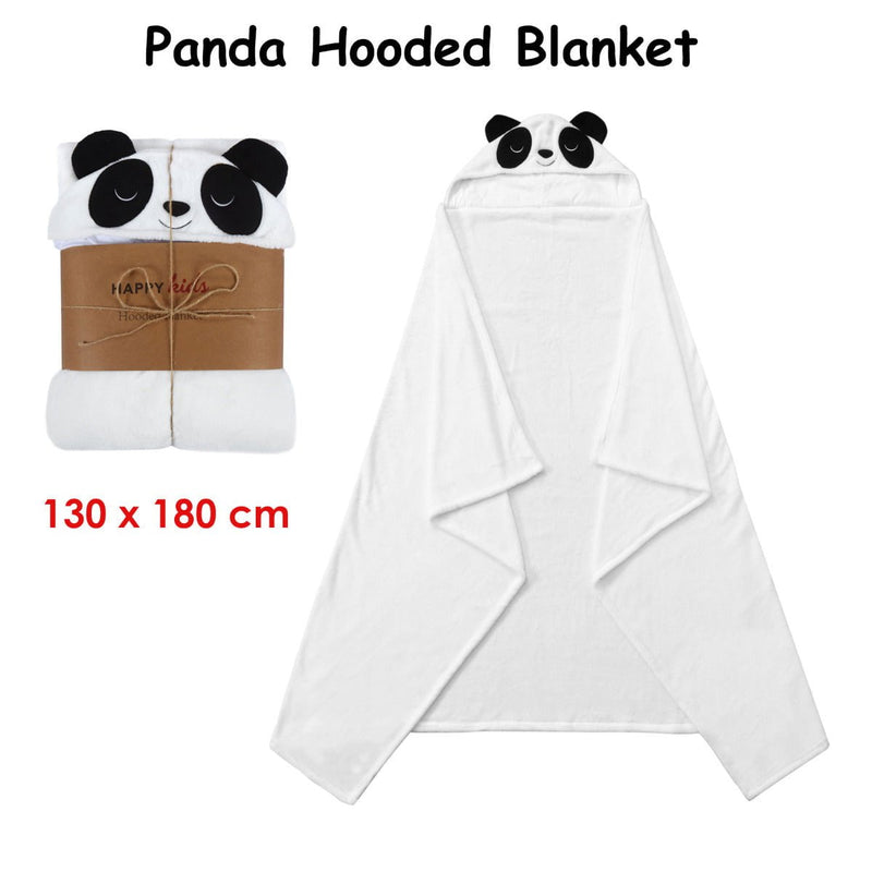 Happy Kids Panda Hooded Blanket