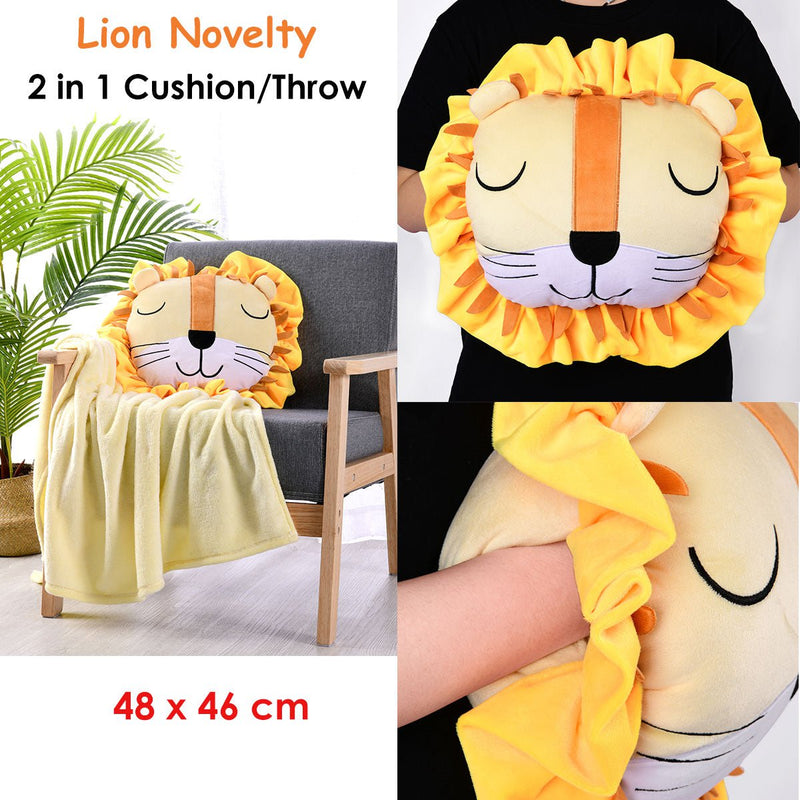 Happy Kids Lion Novelty Cushion/Throw