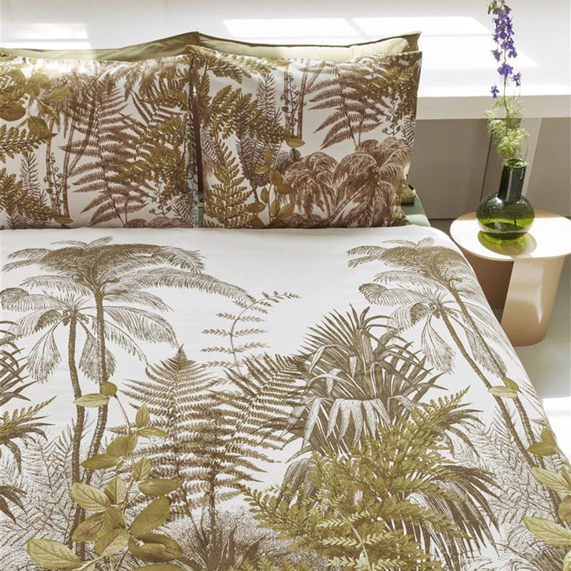 Bedding House Caribe Ochre Cotton Quilt Cover Set King