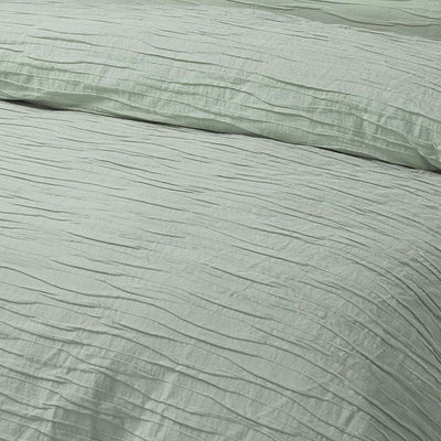 Vintage Design Homewares Malvern Sage Cotton Quilt Cover Set Single