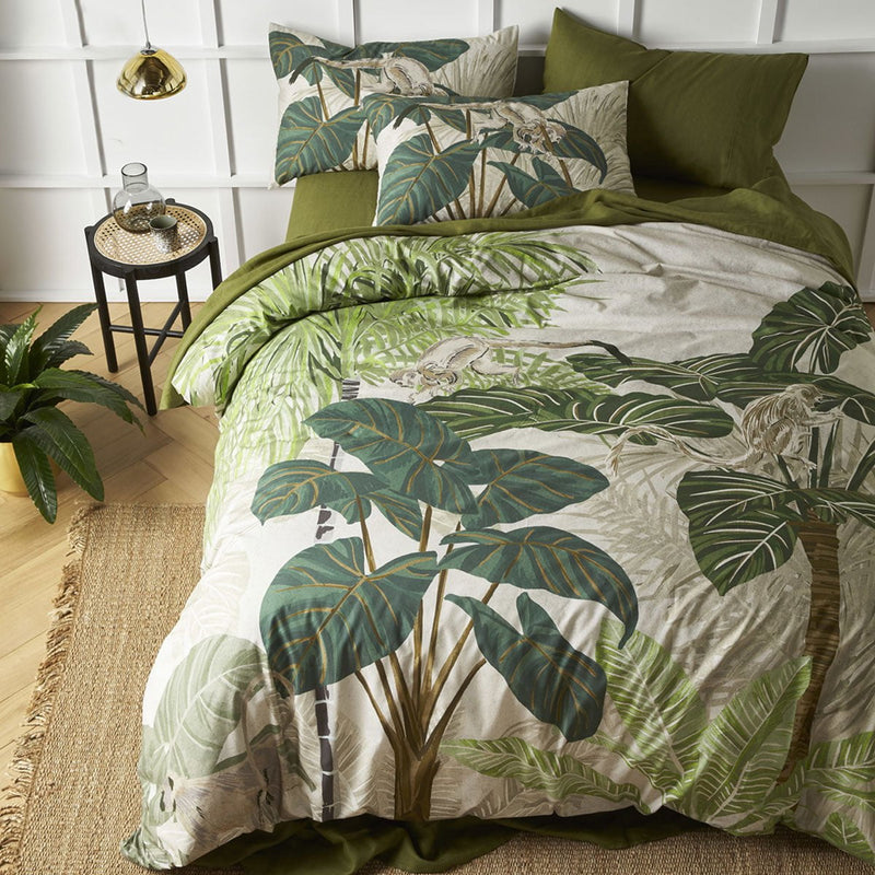 Accessorize Monkey Palm Cotton Quilt Cover Set King