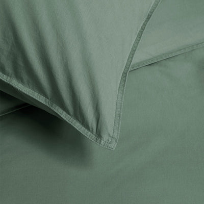 Bedding House Organic Cotton Basic Green Quilt Cover Set King