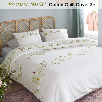 Bedding House Pasture Multi Cotton Quilt Cover Set King