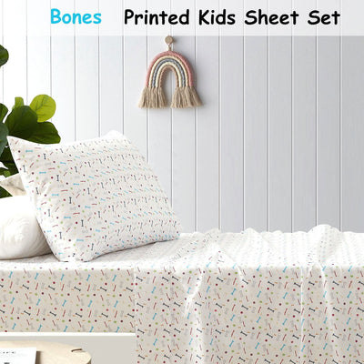 Happy Kids Bones Kids Printed Sheet Set Single