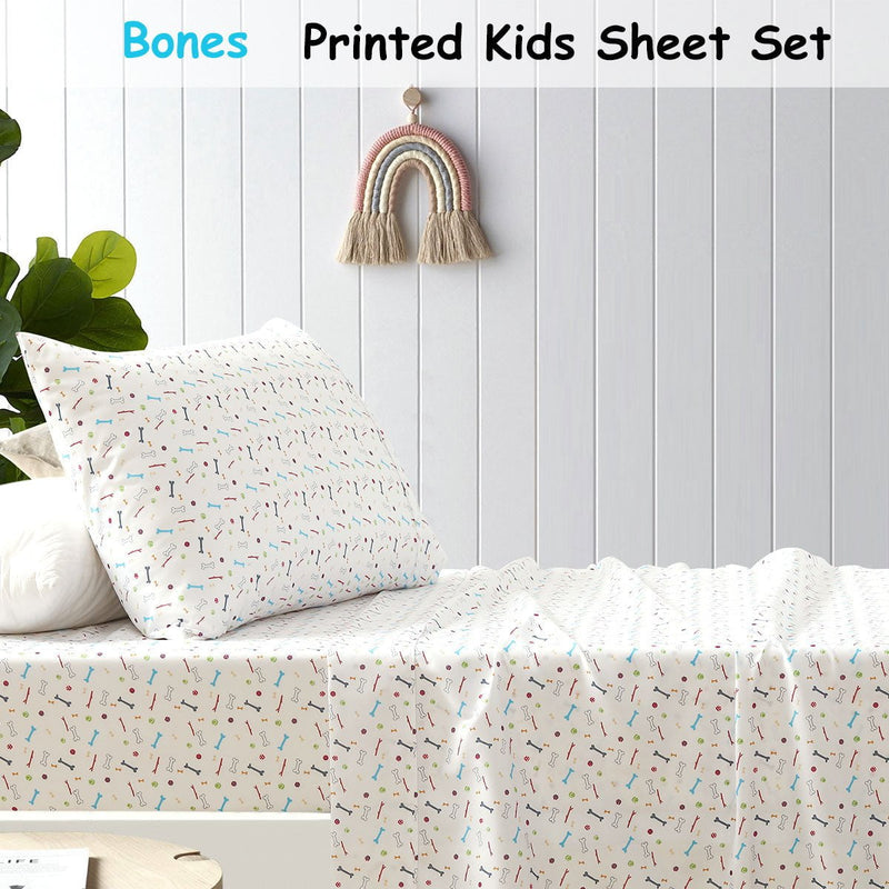 Happy Kids Bones Kids Printed Sheet Set Single