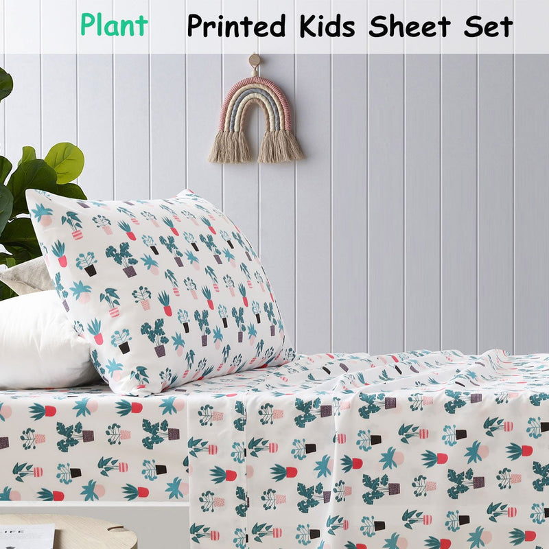 Happy Kids Plant Kids Printed Sheet Set Single