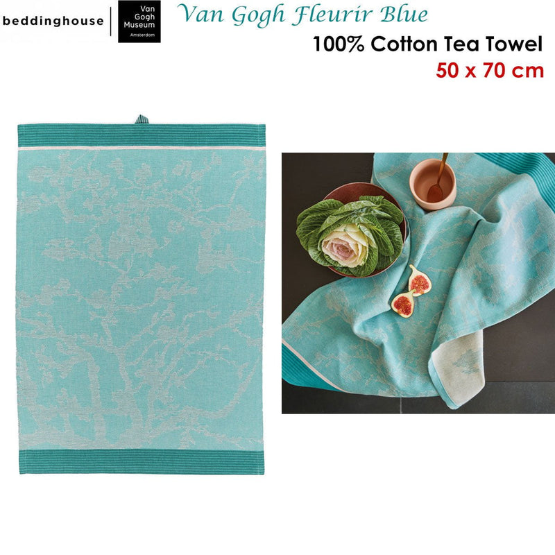 Bedding House Van Gogh Fleurir Blue Tea Towel