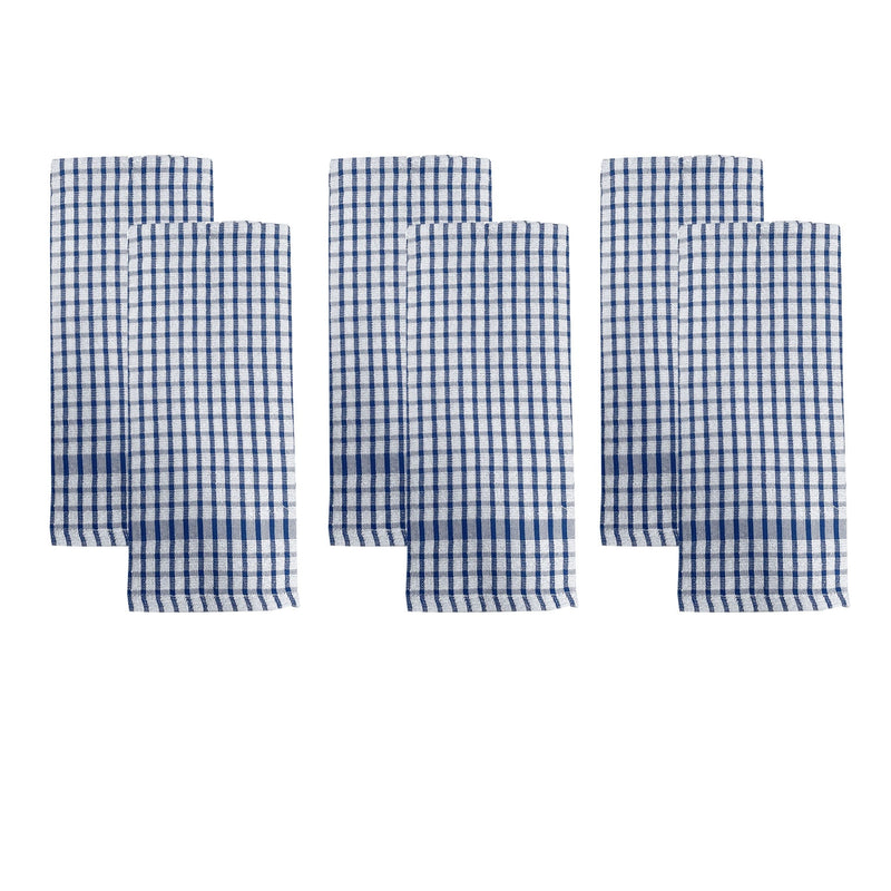 J.Elliot Home Set of 6 Elly Terry Tea Towels Blue