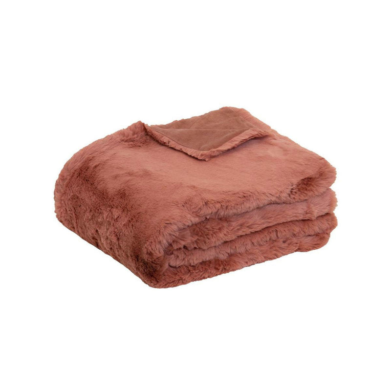 J.Elliot Home Arlo Faux Fur Throw Clay Pink