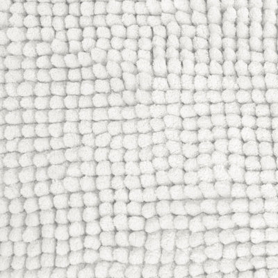 Toggle Microfiber Bath Mat Contourned White