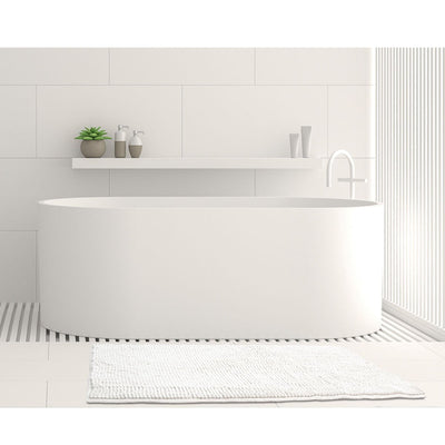 Toggle Microfiber Bath Mat Medium White
