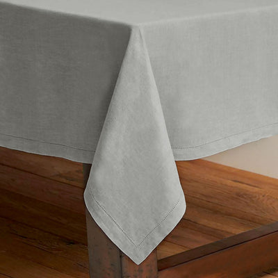 Rans Pure Cotton Hemstitch Tablecloth 130 x 180 cm - Grey