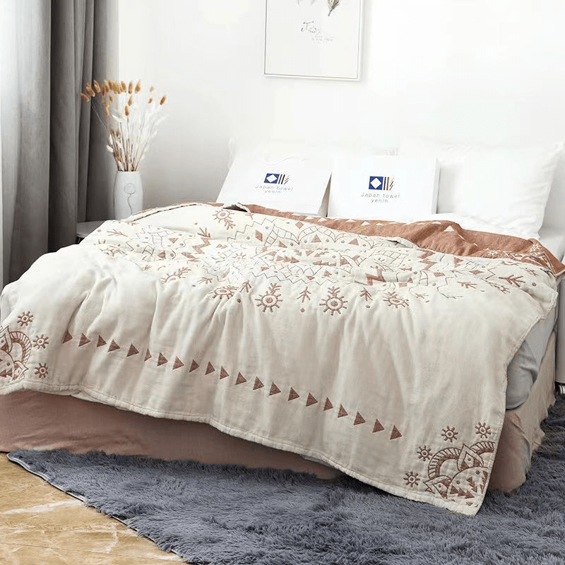 Athens Style Mandra Blanket Range In Pecan Brown