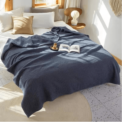 Elegant Classic style Cube Range Blanket Color Sky Gray