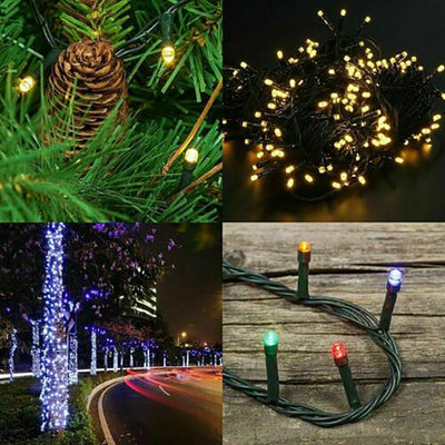 Solar Fairy String Led Lights 12M-32M Outdoor Garden Christmas Party Decor(12M100Led)