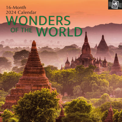 Wonders of the World - 2024 Square Wall Calendar 16 Months Planner New Year Gift