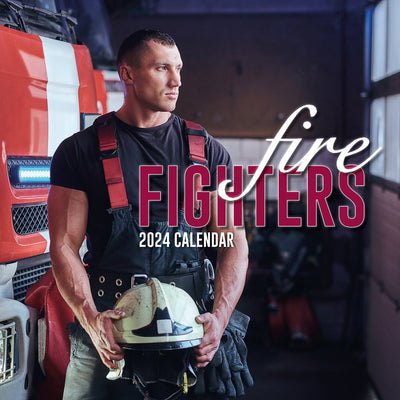 Firefighters 2024 Square Wall Calendar 16 Months Planner Christmas New Year Gift