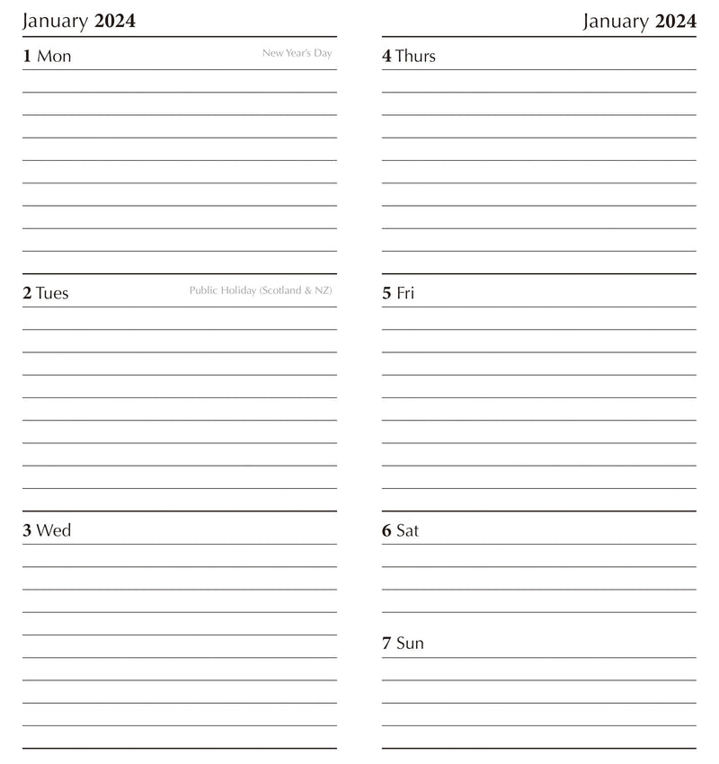 William Morris Clover 2024 Flexi Pocket Diary Premium Planner Xmas New Year Gift