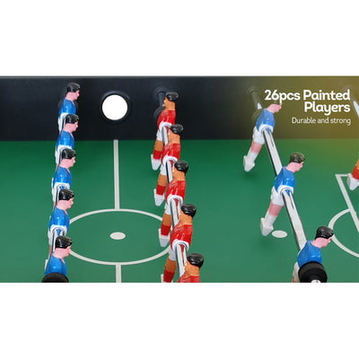 T&R SPORTS 4FT Foosball Soccer Table With Standing Legs-Colourful Black