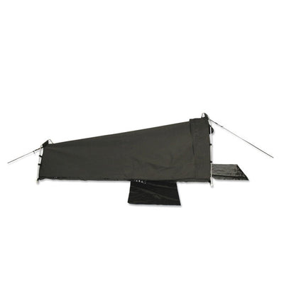Single Swag Camping Swags Waterproof Canvas Biker Tent Hiking Mattress Black
