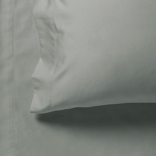 1000TC Ultra Soft Double Size Bed Grey Flat & Fitted Sheet Set