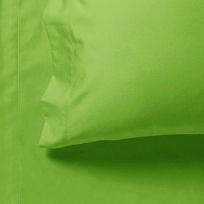 1000TC Ultra Soft Double Size Bed Green Flat & Fitted Sheet Set