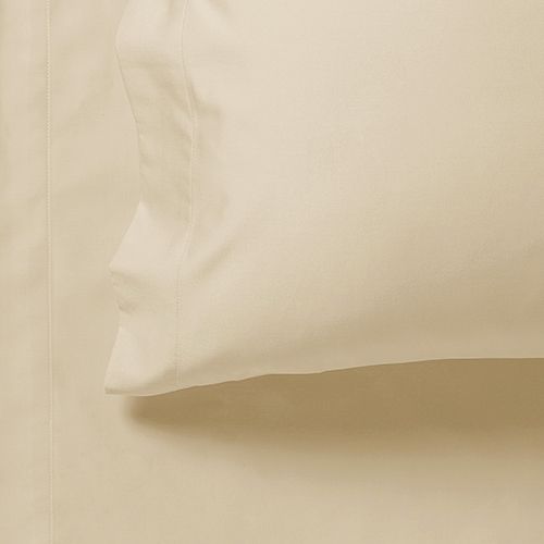 1000TC Ultra Soft Single Size Bed Yellow Cream Flat & Fitted Sheet Set