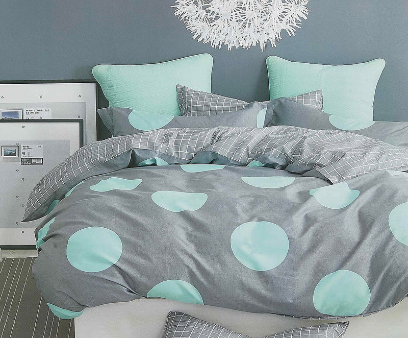 Circles Super King Size Duvet Doona Quilt Doona Duvet Cover Set