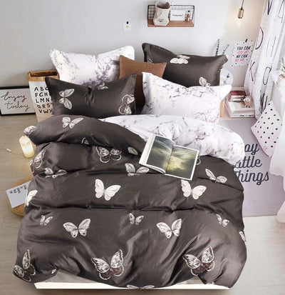 Butterfly Super King Size Quilt/Doona/Duvet Cover Set