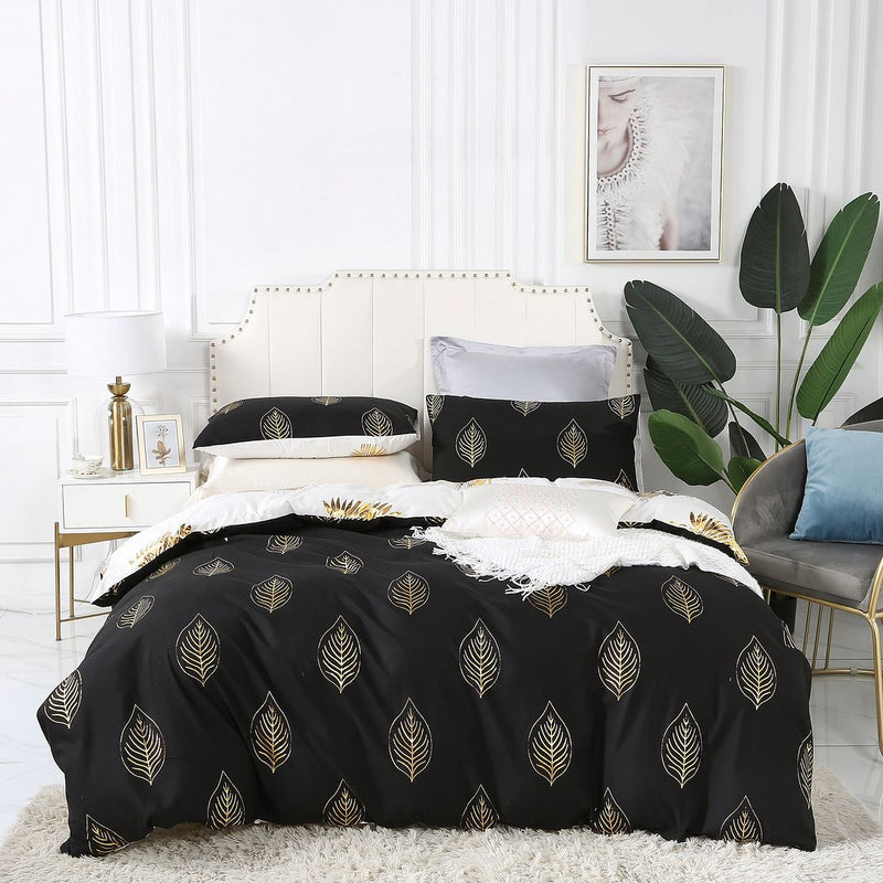 Reversible Design Super King Size Bed Quilt/Doona/Duvet Cover Set