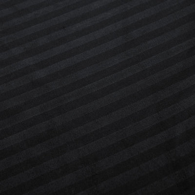 1000TC Ultra Soft Striped Queen Size Black Duvet Doona Quilt Cover Set
