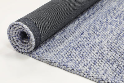 Harlow Loopy Blue Wool Blend Rug