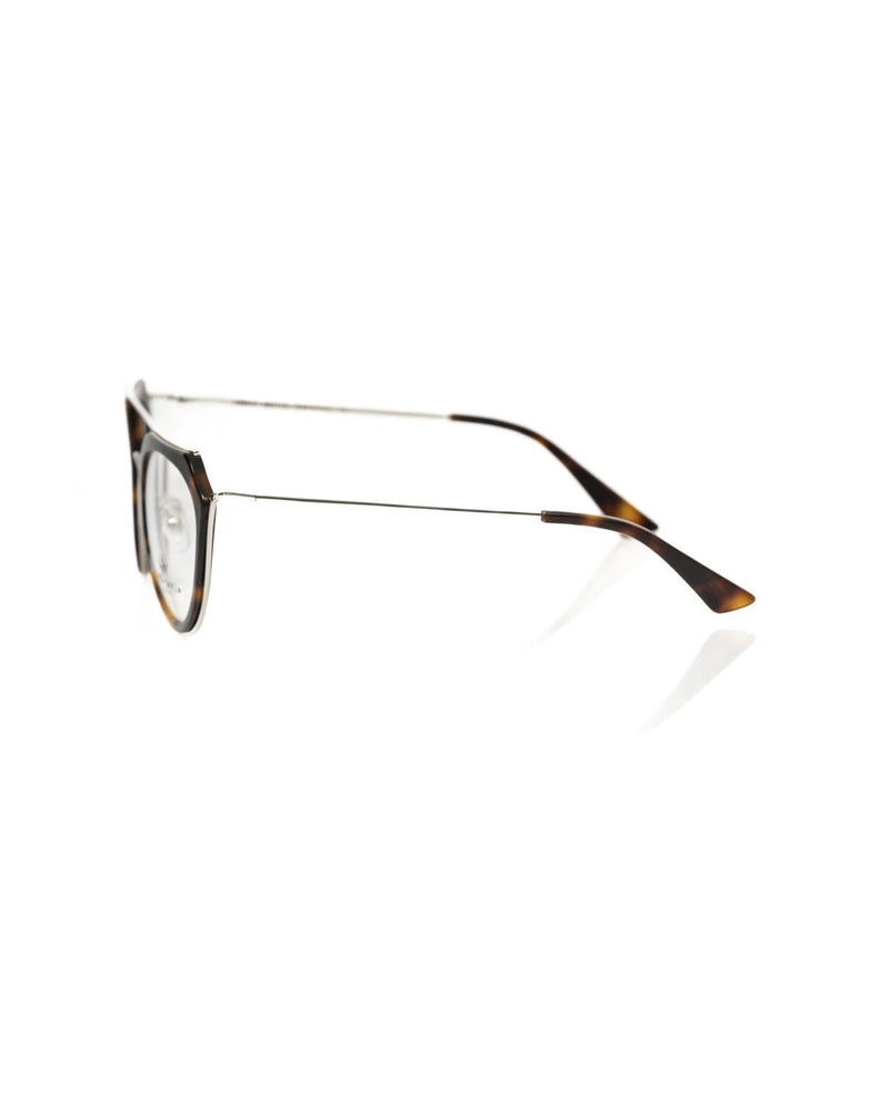 Aviator Eyeglasses with Metal Rods in Tartarugato Design One Size Women