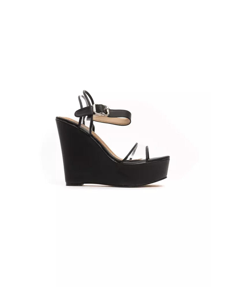 Wedge Sandal with Ankle Strap and Transparent Band 36 EU Women