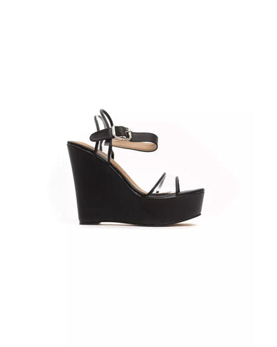Wedge Sandal with Ankle Strap and Transparent Band 38 EU Women