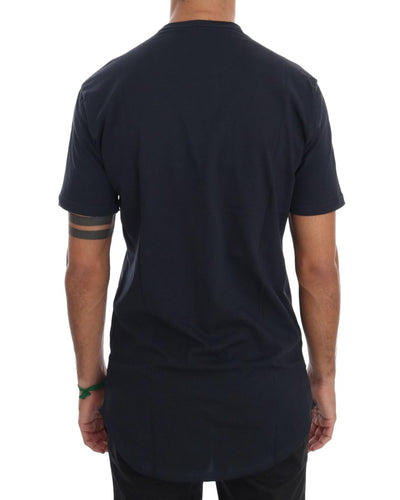 100% Authentic Daniele Alessandrini Blue Logo T-Shirt S Men