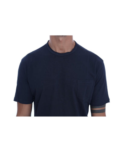 100% Authentic Daniele Alessandrini Blue Logo T-Shirt S Men