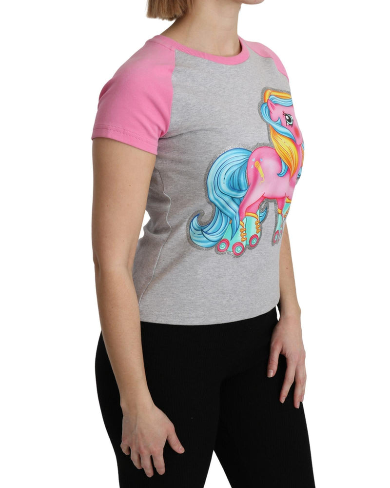 Moschino Couture Crew Neck T-shirt with My Little Pony Motif 36 IT Women