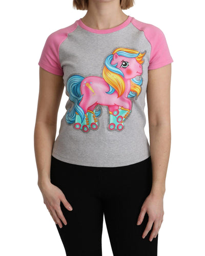Moschino Couture Crew Neck T-shirt with My Little Pony Motif 38 IT Women