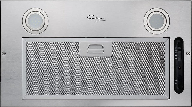Empava 52cm Ducted Under Cabinet Range Hood with Slider Controls - Sealed 65W Motor - Permanent 5 Layers Aluminum Filter - LED Lights in Stainless Steel