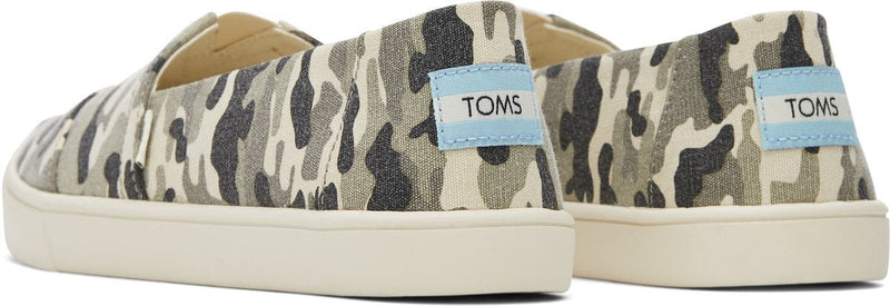 TOMS Womens Casual Canvas Slip On Sneakers Shoes Espadrilles - Army Camo Camouflage