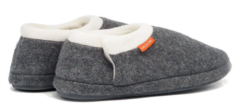ARCHLINE Orthotic Slippers CLOSED Arch Scuffs Orthopedic Moccasins Shoes - Grey Marle - EUR 35