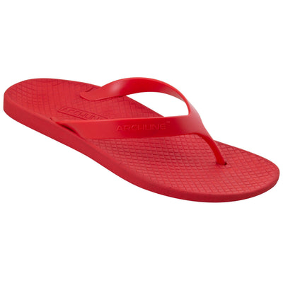 ARCHLINE Flip Flops Orthotic Thongs Arch Support Shoes Footwear - Red/Red - EUR 41