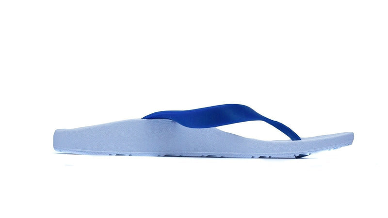 ARCHLINE Flip Flops Orthotic Thongs Arch Support Shoes Footwear - White/Blue - EUR 45