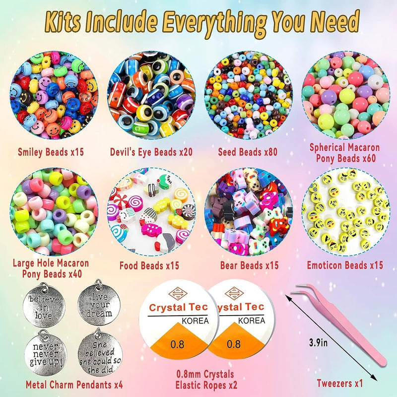 3600pcs 6mm Flat Round Heishi Ceramics 15 Colors Polymer Clay Bead Alphabet Beads Jewelry Making Kit