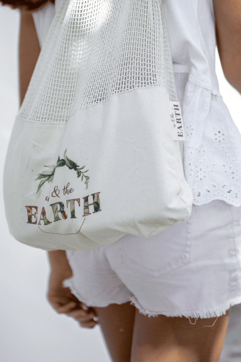 Us & The Earth Calico Shopping Bag