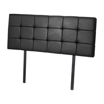 PU Leather Queen Bed Deluxe Headboard Bedhead - Black