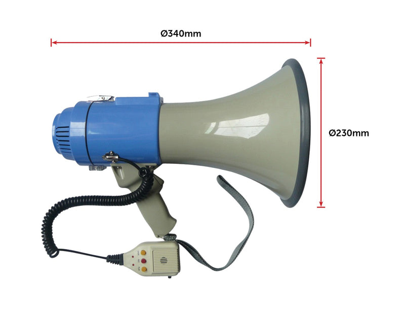 25W Megaphone PA System Loud Speaker Voice Recorder - Payday Deals