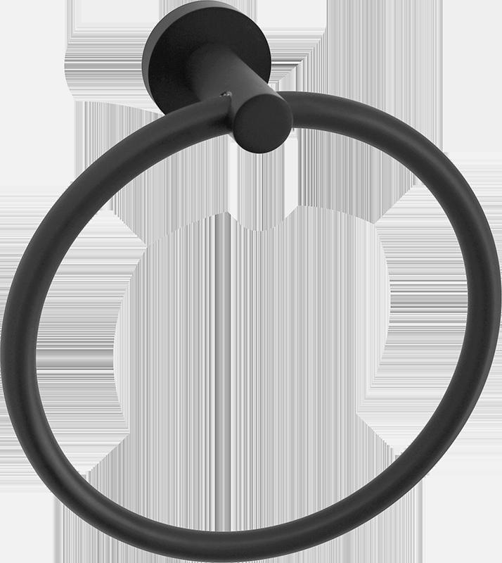 Classic Towel Bar Rail Ring Electroplated Matte Black Finish - Payday Deals